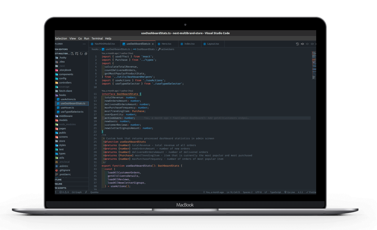 Laptop with open IDE